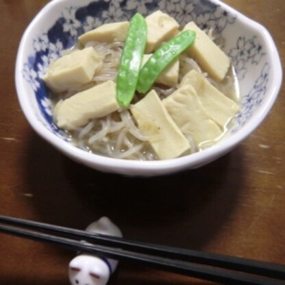 高野豆腐で作りました♪ぽっちゃり体系な私にピッタリのダイエットメニュー♪美味しくいただきました♪